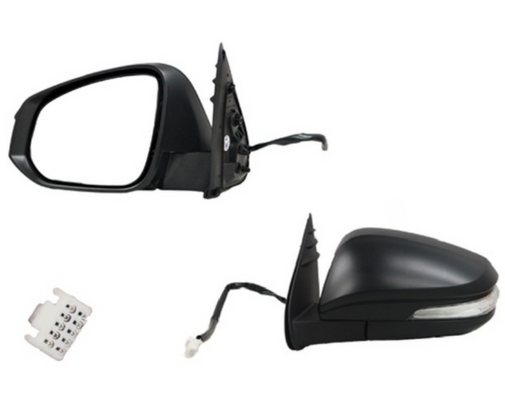 TOYOTA HILUX LH MIRROR BLACK ELECTRIC WITH INDICATOR 7 WIRE 15-20 AFTERMARKET